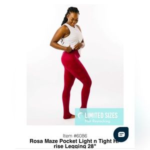 ZYIA Rose Maze pocket light and tight hi-rise leggings.